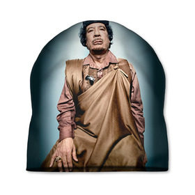 Шапка 3D с принтом Каддафи 1 в Тюмени, 100% полиэстер | универсальный размер, печать по всей поверхности изделия | каддафи | муаммар каддафи | революция