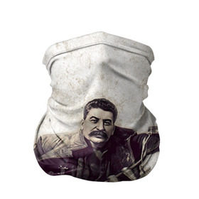 Бандана-труба 3D с принтом Сталин 2 в Тюмени, 100% полиэстер, ткань с особыми свойствами — Activecool | плотность 150‒180 г/м2; хорошо тянется, но сохраняет форму | знаменитости | иосиф сталин | ретро | ссср