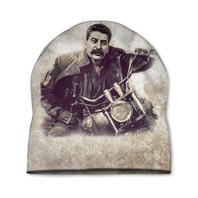 Шапка 3D с принтом Сталин 2 в Тюмени, 100% полиэстер | универсальный размер, печать по всей поверхности изделия | Тематика изображения на принте: знаменитости | иосиф сталин | ретро | ссср