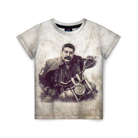 Детская футболка 3D с принтом Сталин 2 в Тюмени, 100% гипоаллергенный полиэфир | прямой крой, круглый вырез горловины, длина до линии бедер, чуть спущенное плечо, ткань немного тянется | знаменитости | иосиф сталин | ретро | ссср