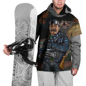 Накидка на куртку 3D с принтом Сталин 3 в Тюмени, 100% полиэстер |  | Тематика изображения на принте: знаменитости | иосиф сталин | ретро | ссср