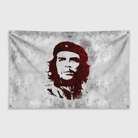 Флаг-баннер с принтом Че Гевара 1 в Тюмени, 100% полиэстер | размер 67 х 109 см, плотность ткани — 95 г/м2; по краям флага есть четыре люверса для крепления | ernesto che guevara | куба | революционер | революция | ретро | эрнесто че гевара
