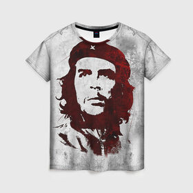 Женская футболка 3D с принтом Че Гевара 1 в Тюмени, 100% полиэфир ( синтетическое хлопкоподобное полотно) | прямой крой, круглый вырез горловины, длина до линии бедер | ernesto che guevara | куба | революционер | революция | ретро | эрнесто че гевара