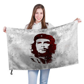 Флаг 3D с принтом Че Гевара 1 в Тюмени, 100% полиэстер | плотность ткани — 95 г/м2, размер — 67 х 109 см. Принт наносится с одной стороны | ernesto che guevara | куба | революционер | революция | ретро | эрнесто че гевара
