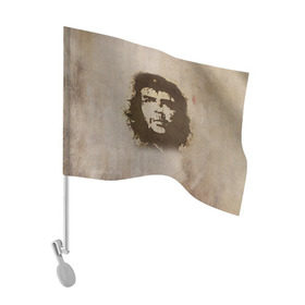 Флаг для автомобиля с принтом Че Гевара 2 в Тюмени, 100% полиэстер | Размер: 30*21 см | ernesto che guevara | куба | революционер | революция | ретро | эрнесто че гевара