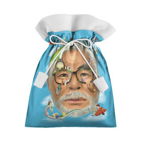 Подарочный 3D мешок с принтом Хаяо Миядзаки в Тюмени, 100% полиэстер | Размер: 29*39 см | Тематика изображения на принте: hayao miyazaki | поньо | тоторо | унесенные