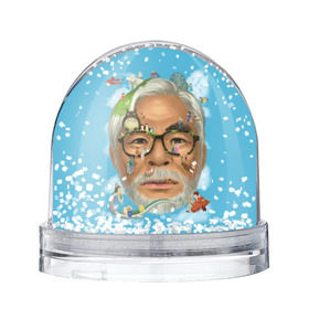Снежный шар с принтом Хаяо Миядзаки в Тюмени, Пластик | Изображение внутри шара печатается на глянцевой фотобумаге с двух сторон | hayao miyazaki | поньо | тоторо | унесенные