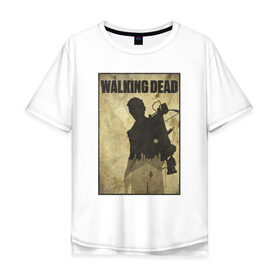 Мужская футболка хлопок Oversize с принтом The Walking Dead в Тюмени, 100% хлопок | свободный крой, круглый ворот, “спинка” длиннее передней части | dead | walking | zombie | мертвецы | ходячие