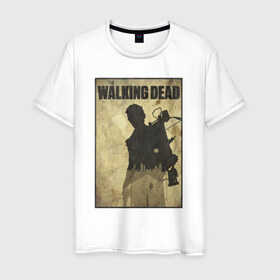 Мужская футболка хлопок с принтом The Walking Dead в Тюмени, 100% хлопок | прямой крой, круглый вырез горловины, длина до линии бедер, слегка спущенное плечо. | dead | walking | zombie | мертвецы | ходячие