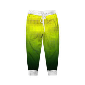 Детские брюки 3D с принтом Зелёная текстура в Тюмени, 100% полиэстер | манжеты по низу, эластичный пояс регулируется шнурком, по бокам два кармана без застежек, внутренняя часть кармана из мелкой сетки | зелёный | текстура | цветовой переход