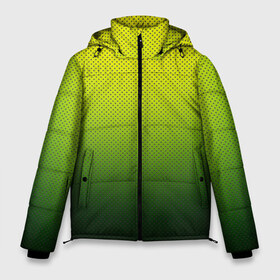 Мужская зимняя куртка 3D с принтом Зелёная текстура в Тюмени, верх — 100% полиэстер; подкладка — 100% полиэстер; утеплитель — 100% полиэстер | длина ниже бедра, свободный силуэт Оверсайз. Есть воротник-стойка, отстегивающийся капюшон и ветрозащитная планка. 

Боковые карманы с листочкой на кнопках и внутренний карман на молнии. | зелёный | текстура | цветовой переход