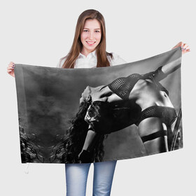 Флаг 3D с принтом Девушка на пилоне в Тюмени, 100% полиэстер | плотность ткани — 95 г/м2, размер — 67 х 109 см. Принт наносится с одной стороны | девушка | красивая | на пилоне | страстная | танец