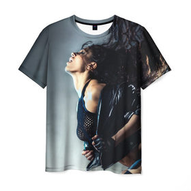 Мужская футболка 3D с принтом Девушка на пилоне в Тюмени, 100% полиэфир | прямой крой, круглый вырез горловины, длина до линии бедер | девушка | красивая | пилон | страсть | танец