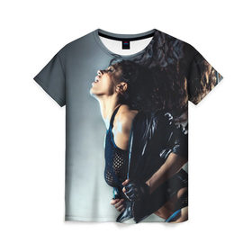 Женская футболка 3D с принтом Девушка на пилоне в Тюмени, 100% полиэфир ( синтетическое хлопкоподобное полотно) | прямой крой, круглый вырез горловины, длина до линии бедер | девушка | красивая | пилон | страсть | танец