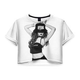 Женская футболка 3D укороченная с принтом K-pop девушка в Тюмени, 100% полиэстер | круглая горловина, длина футболки до линии талии, рукава с отворотами | Тематика изображения на принте: cl корея | k pop | айдолы | девушка