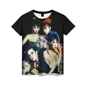 Женская футболка 3D с принтом K-pop девушки в Тюмени, 100% полиэфир ( синтетическое хлопкоподобное полотно) | прямой крой, круглый вырез горловины, длина до линии бедер | cl корея | k pop | айдолы | девушки
