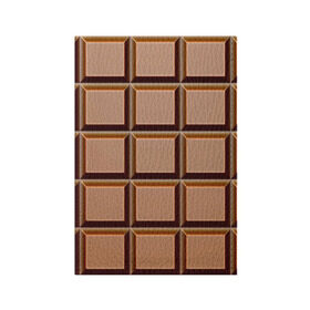 Обложка для паспорта матовая кожа с принтом Шоколад в Тюмени, натуральная матовая кожа | размер 19,3 х 13,7 см; прозрачные пластиковые крепления | еда | коричневый | плитка | прикольные | шоколад