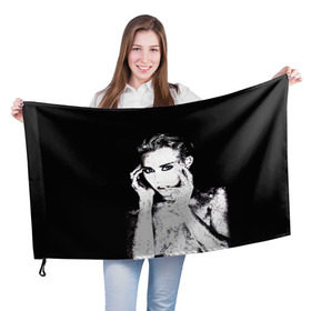 Флаг 3D с принтом Miley в Тюмени, 100% полиэстер | плотность ткани — 95 г/м2, размер — 67 х 109 см. Принт наносится с одной стороны | cyrus | miley | майли | музыка | сайрус