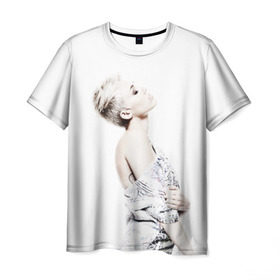 Мужская футболка 3D с принтом Miley в Тюмени, 100% полиэфир | прямой крой, круглый вырез горловины, длина до линии бедер | Тематика изображения на принте: cyrus | miley | майли | музыка | сайрус