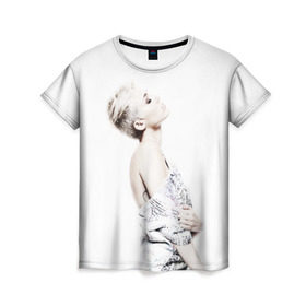 Женская футболка 3D с принтом Miley в Тюмени, 100% полиэфир ( синтетическое хлопкоподобное полотно) | прямой крой, круглый вырез горловины, длина до линии бедер | cyrus | miley | майли | музыка | сайрус