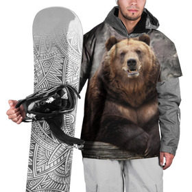 Накидка на куртку 3D с принтом Русский медведь в Тюмени, 100% полиэстер |  | Тематика изображения на принте: медведь | россия | русский | русский медведь