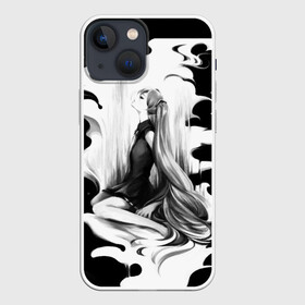 Чехол для iPhone 13 mini с принтом Черно белая Мику Хацунэ в Тюмени,  |  | аниме | мику | одни из вокалоидов   хатсуне мику.вокалоиды