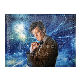 Обложка для студенческого билета с принтом 11th Doctor Who в Тюмени, натуральная кожа | Размер: 11*8 см; Печать на всей внешней стороне | Тематика изображения на принте: doctor who | matt | smith | tardis | временной поток | доктор кто | мэтт | смит | тардис