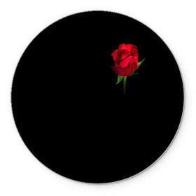 Коврик круглый с принтом Розы за спиной в Тюмени, резина и полиэстер | круглая форма, изображение наносится на всю лицевую часть | за спиной | любовь | подарок | роза | розы | сюрприз | цветы | чувства