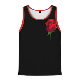 Мужская майка 3D с принтом Розы за спиной в Тюмени, 100% полиэстер | круглая горловина, приталенный силуэт, длина до линии бедра. Пройма и горловина окантованы тонкой бейкой | за спиной | любовь | подарок | роза | розы | сюрприз | цветы | чувства