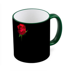 Кружка 3D с принтом Розы за спиной в Тюмени, керамика | ёмкость 330 мл | за спиной | любовь | подарок | роза | розы | сюрприз | цветы | чувства