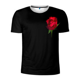 Мужская футболка 3D спортивная с принтом Розы за спиной в Тюмени, 100% полиэстер с улучшенными характеристиками | приталенный силуэт, круглая горловина, широкие плечи, сужается к линии бедра | за спиной | любовь | подарок | роза | розы | сюрприз | цветы | чувства