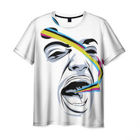 Мужская футболка 3D с принтом Крик в Тюмени, 100% полиэфир | прямой крой, круглый вырез горловины, длина до линии бедер | вектор | крик | крикрадуга