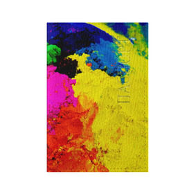 Обложка для паспорта матовая кожа с принтом Индуистский фестиваль красок в Тюмени, натуральная матовая кожа | размер 19,3 х 13,7 см; прозрачные пластиковые крепления | festival | festival of colors | holi | весны | индия | индуистский фестиваль | краски | красок | холи