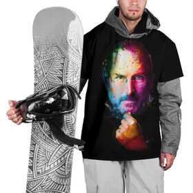 Накидка на куртку 3D с принтом Стив Джобс в Тюмени, 100% полиэстер |  | Тематика изображения на принте: apple | знаменитость | лидер | очки | поп арт | портрет | рука | стив джобс | яблоко