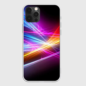 Чехол для iPhone 12 Pro Max с принтом Лучи в Тюмени, Силикон |  | кислотный | лучи | обстракция | радуга | свет | спектр | цвет | цвета | яркие