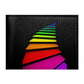 Обложка для студенческого билета с принтом Лестница в Тюмени, натуральная кожа | Размер: 11*8 см; Печать на всей внешней стороне | лестница | радуга | спектр | цвет | цвета | яркие