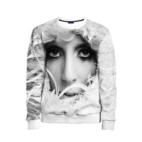 Детский свитшот 3D с принтом Lady Gaga в Тюмени, 100% полиэстер | свободная посадка, прямой крой, мягкая тканевая резинка на рукавах и понизу свитшота | lady gaga | белые | блондинка | звезда | знаменитость | леди гаага | певица | перья | поп | эпатаж | эпатажная