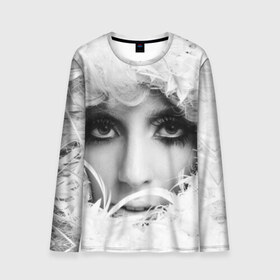 Мужской лонгслив 3D с принтом Lady Gaga в Тюмени, 100% полиэстер | длинные рукава, круглый вырез горловины, полуприлегающий силуэт | lady gaga | белые | блондинка | звезда | знаменитость | леди гаага | певица | перья | поп | эпатаж | эпатажная