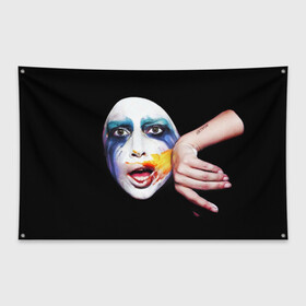 Флаг-баннер с принтом Lady Gaga в Тюмени, 100% полиэстер | размер 67 х 109 см, плотность ткани — 95 г/м2; по краям флага есть четыре люверса для крепления | lady gaga | взгляд | звезда | знаменитость | леди гаага | певица | поп | портрет | эпатаж | эпатажная