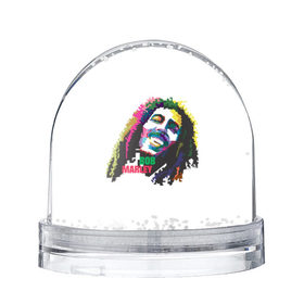 Водяной шар с принтом Bob Marley в Тюмени, Пластик | Изображение внутри шара печатается на глянцевой фотобумаге с двух сторон | 2016 | арт | дизайн | зд | объем | поп | портреты