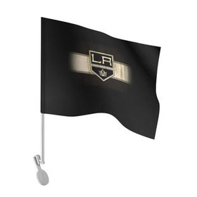 Флаг для автомобиля с принтом Лос-Анджелес Кингз в Тюмени, 100% полиэстер | Размер: 30*21 см | nhl | лос анджелес кингз | нхл | хоккеист | хоккей