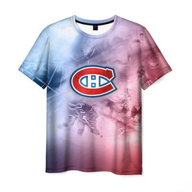Мужская футболка 3D с принтом Монреаль Канадиенс 1 в Тюмени, 100% полиэфир | прямой крой, круглый вырез горловины, длина до линии бедер | Тематика изображения на принте: nhl | монреаль канадиенс | нхл | хоккеист | хоккей