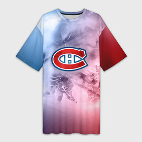 Платье-футболка 3D с принтом Монреаль Канадиенс 1 в Тюмени,  |  | nhl | монреаль канадиенс | нхл | хоккеист | хоккей