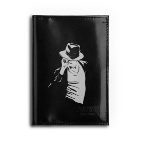 Обложка для автодокументов с принтом Michael Jackson в Тюмени, натуральная кожа |  размер 19,9*13 см; внутри 4 больших “конверта” для документов и один маленький отдел — туда идеально встанут права | майкл джексон