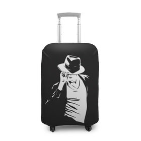 Чехол для чемодана 3D с принтом Michael Jackson в Тюмени, 86% полиэфир, 14% спандекс | двустороннее нанесение принта, прорези для ручек и колес | майкл джексон