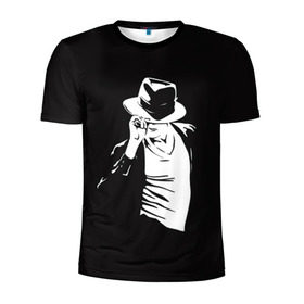 Мужская футболка 3D спортивная с принтом Michael Jackson в Тюмени, 100% полиэстер с улучшенными характеристиками | приталенный силуэт, круглая горловина, широкие плечи, сужается к линии бедра | Тематика изображения на принте: майкл джексон