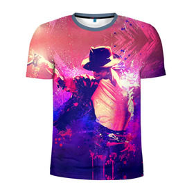Мужская футболка 3D спортивная с принтом Michael Jackson в Тюмени, 100% полиэстер с улучшенными характеристиками | приталенный силуэт, круглая горловина, широкие плечи, сужается к линии бедра | джексон | майкл
