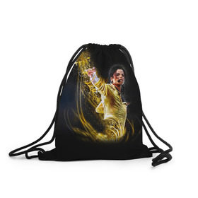 Рюкзак-мешок 3D с принтом Michael Jackson в Тюмени, 100% полиэстер | плотность ткани — 200 г/м2, размер — 35 х 45 см; лямки — толстые шнурки, застежка на шнуровке, без карманов и подкладки | майкл джексон