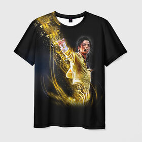 Мужская футболка 3D с принтом Michael Jackson в Тюмени, 100% полиэфир | прямой крой, круглый вырез горловины, длина до линии бедер | майкл джексон