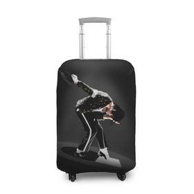 Чехол для чемодана 3D с принтом Michael Jackson в Тюмени, 86% полиэфир, 14% спандекс | двустороннее нанесение принта, прорези для ручек и колес | майкл джексон